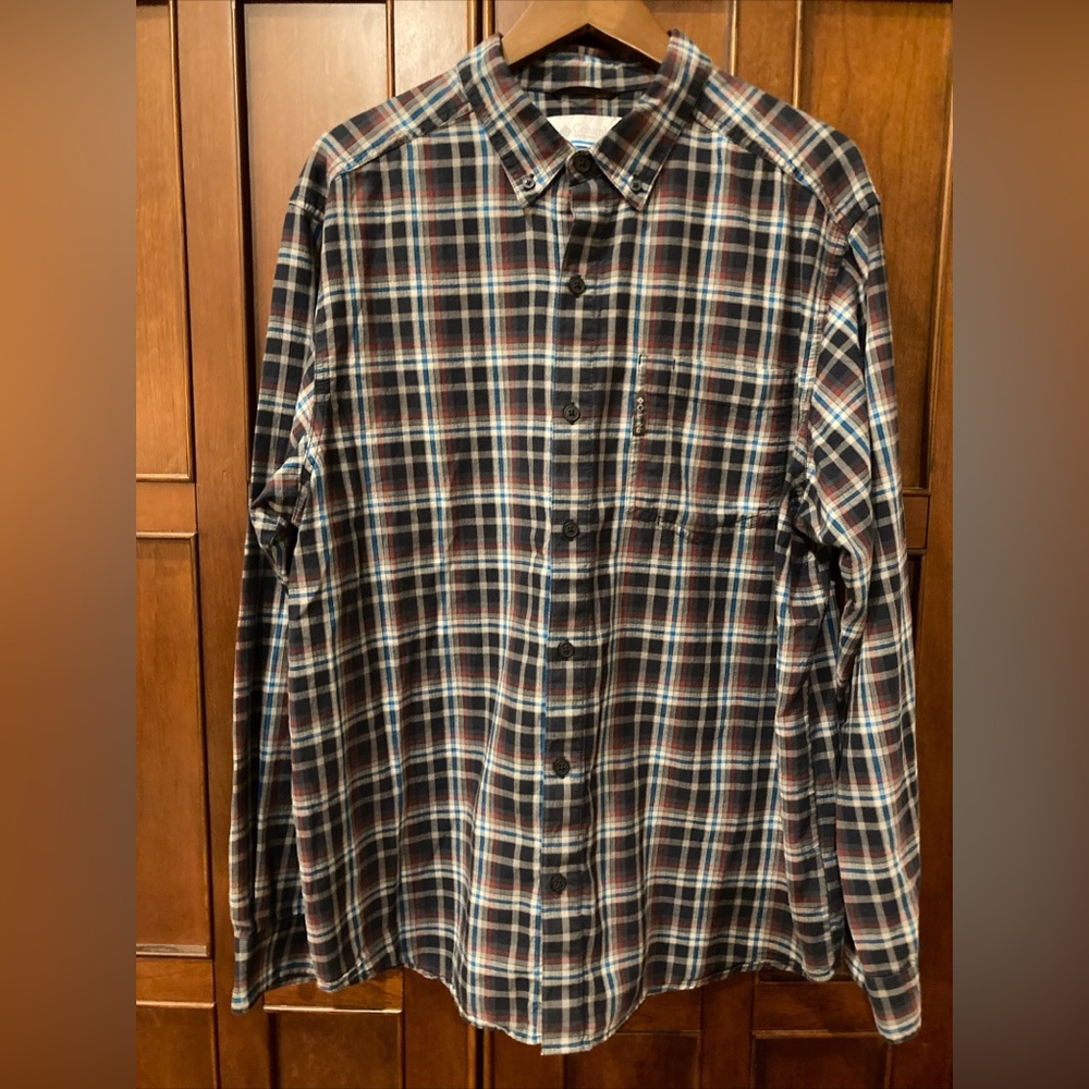 Men’s Columbia L/S plaid button up size L